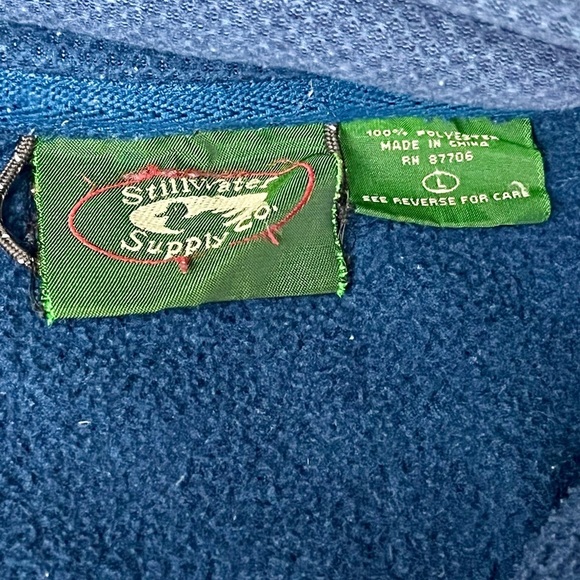 Stillwater Supply Company Men’s L Navy Blue Retro Full Zip Soft Shell Jacket - Picture 7 of 9